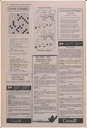 Le Soleil de Colombie, September 30, 1983, page 16