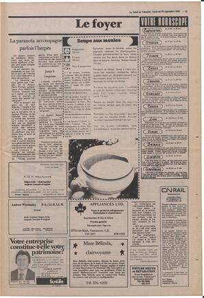Le Soleil de Colombie, September 23, 1983, page 13