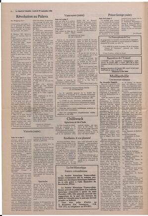 Le Soleil de Colombie, September 23, 1983, page 6