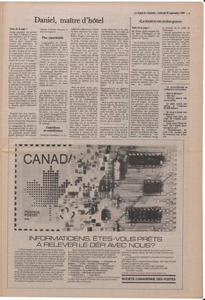 Le Soleil de Colombie, September 23, 1983, page 5
