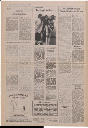 Le Soleil de Colombie, September 23, 1983, page 4