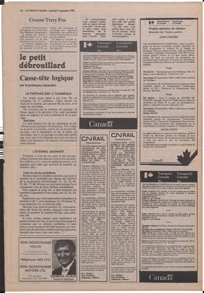 Le Soleil de Colombie, September 9, 1983, page 16