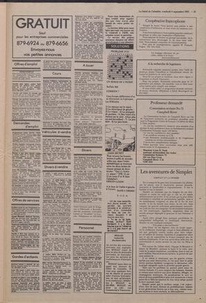 Le Soleil de Colombie, September 9, 1983, page 15