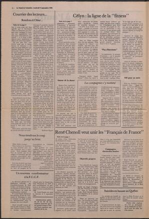 Le Soleil de Colombie, September 9, 1983, page 4