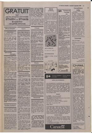 Le Soleil de Colombie, September 2, 1983, page 15