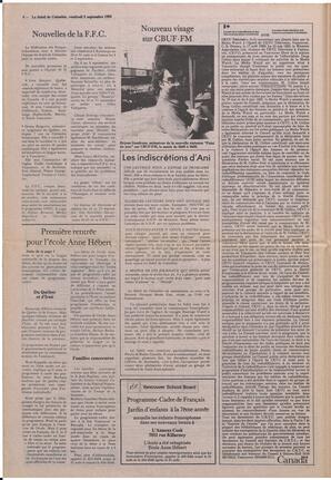 Le Soleil de Colombie, September 2, 1983, page 6