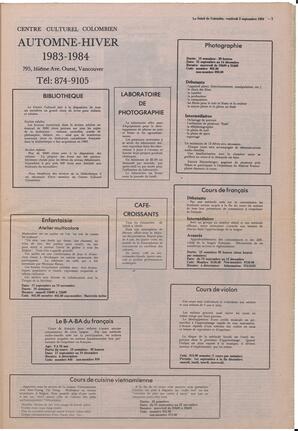 Le Soleil de Colombie, September 2, 1983, page 5