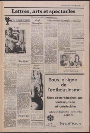 Le Soleil de Colombie, August 26, 1983, page 11