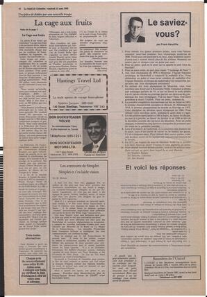 Le Soleil de Colombie, August 12, 1983, page 16