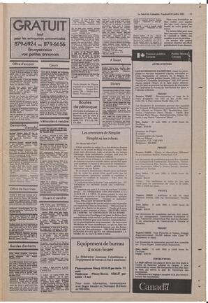 Le Soleil de Colombie, July 22, 1983, page 15
