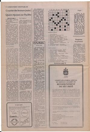Le Soleil de Colombie, July 22, 1983, page 6