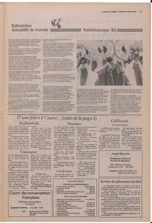 Le Soleil de Colombie, July 1, 1983, page 19