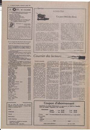 Le Soleil de Colombie, July 1, 1983, page 2