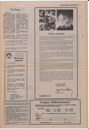 Le Soleil de Colombie, June 24, 1983, page 7