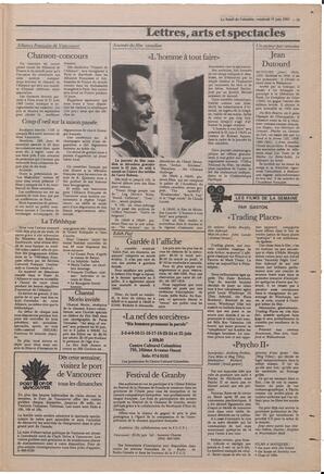 Le Soleil de Colombie, June 17, 1983, page 15