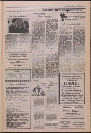 Le Soleil de Colombie, June 3, 1983, page 15
