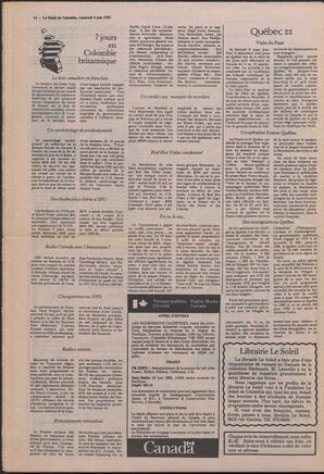 Le Soleil de Colombie, June 3, 1983, page 14