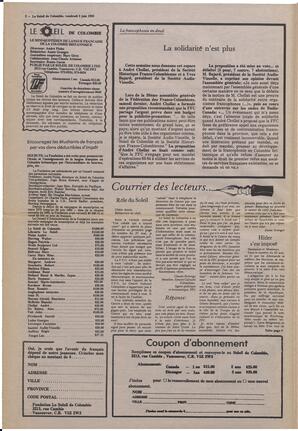 Le Soleil de Colombie, June 3, 1983, page 2