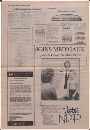 Le Soleil de Colombie, April 29, 1983, page 24