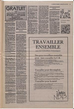 Le Soleil de Colombie, April 29, 1983, page 23