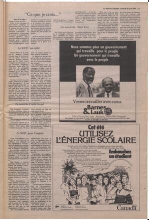 Le Soleil de Colombie, April 29, 1983, page 21