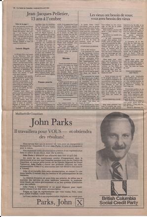 Le Soleil de Colombie, April 29, 1983, page 20