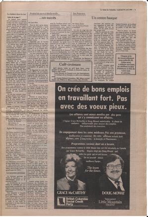 Le Soleil de Colombie, April 29, 1983, page 5