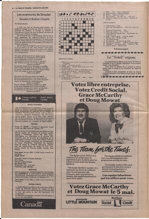 Le Soleil de Colombie, April 22, 1983, page 8