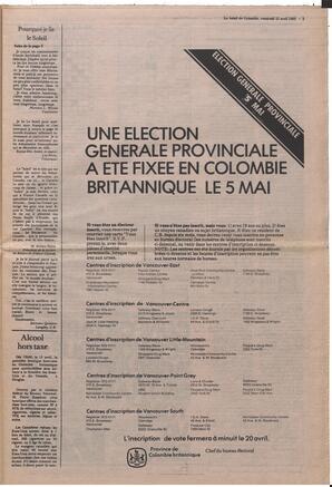 Le Soleil de Colombie, April 15, 1983, page 5