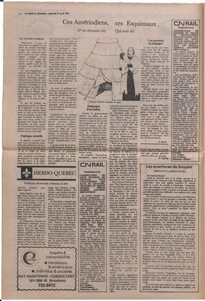 Le Soleil de Colombie, April 15, 1983, page 4