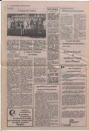 Le Soleil de Colombie, April 1, 1983, page 16