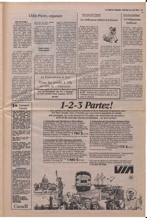 Le Soleil de Colombie, April 1, 1983, page 13