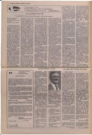 Le Soleil de Colombie, March 11, 1983, page 4
