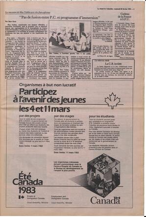 Le Soleil de Colombie, February 25, 1983, page 7