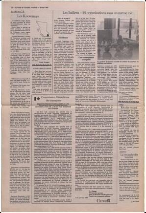 Le Soleil de Colombie, February 11, 1983, page 16