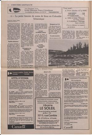 Le Soleil de Colombie, January 28, 1983, page 4