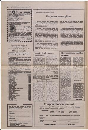 Le Soleil de Colombie, January 28, 1983, page 2
