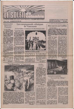 Le Soleil de Colombie, January 28, 1983, page 1