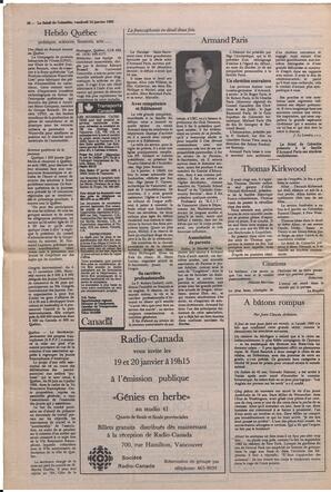 Le Soleil de Colombie, January 14, 1983, page 16