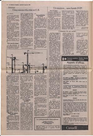 Le Soleil de Colombie, January 14, 1983, page 8
