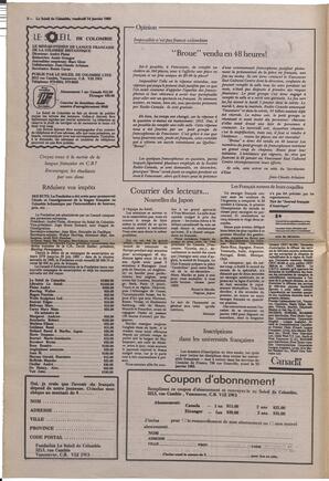 Le Soleil de Colombie, January 14, 1983, page 2