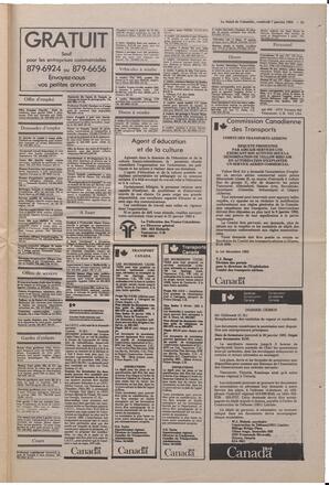 Le Soleil de Colombie, January 7, 1983, page 15