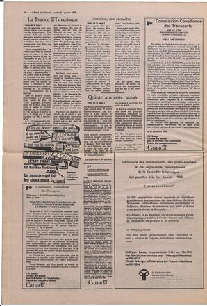Le Soleil de Colombie, January 7, 1983, page 14