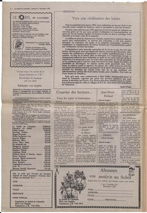Le Soleil de Colombie, December 17, 1982, page 2
