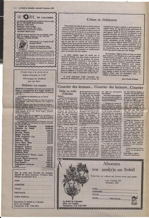 Le Soleil de Colombie, December 3, 1982, page 2