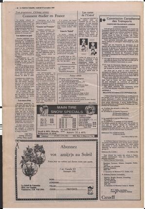 Le Soleil de Colombie, November 12, 1982, page 20