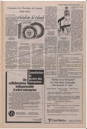 Le Soleil de Colombie, November 12, 1982, page 13