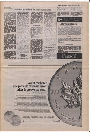 Le Soleil de Colombie, November 12, 1982, page 7