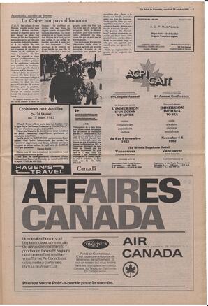Le Soleil de Colombie, October 29, 1982, page 7