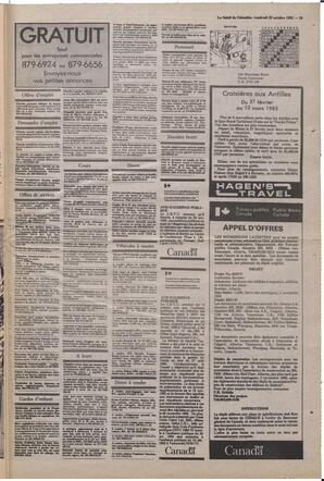 Le Soleil de Colombie, October 22, 1982, page 19